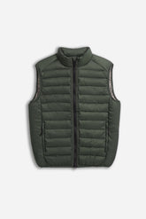 GILET TRAPUNTATO VERDE MILITARE
